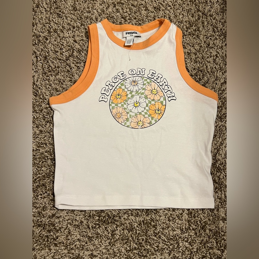 Tilly’s peace tank / crop top. Size medium